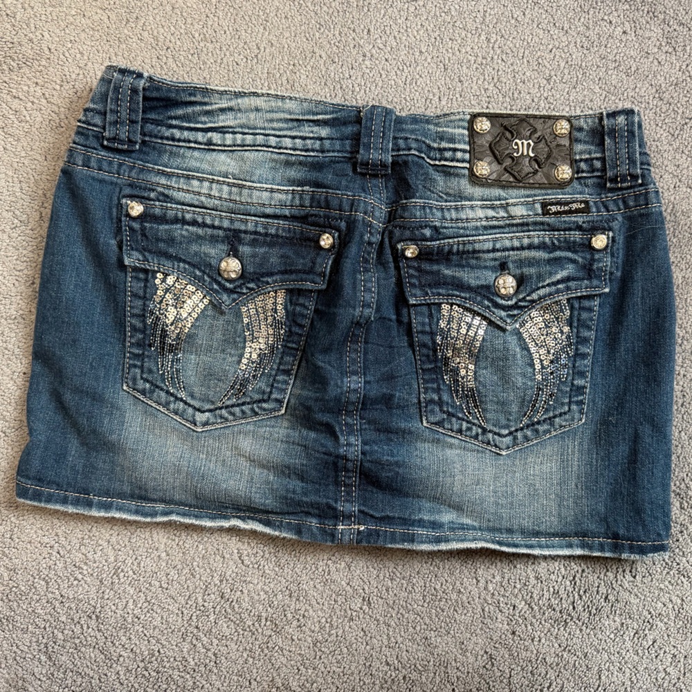 Miss Me Y2K Vintage Denim Mini Skirt